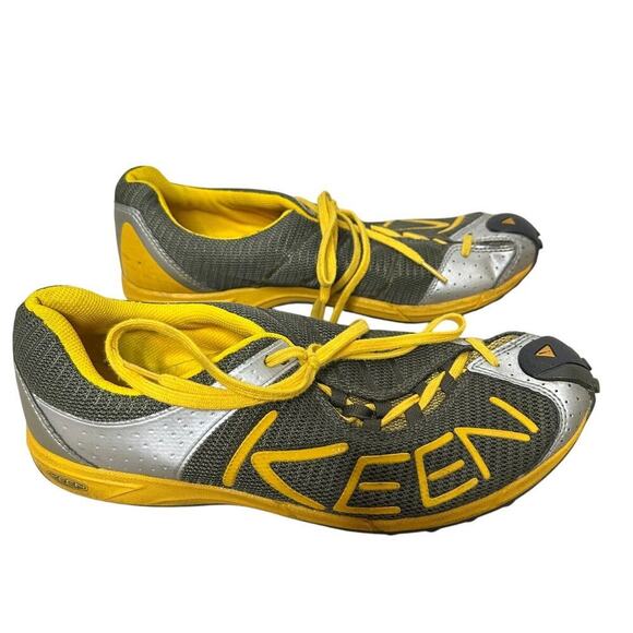 Keen Sze 10 Men A86 TR Yellow Grey Mesh Trail Running Shoe Athletic Outdoor Hike - Picture 1 of 9